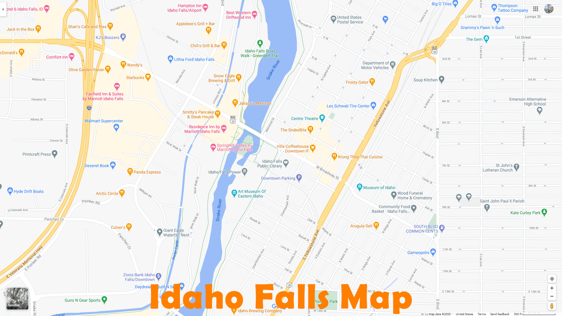 Idaho Falls, Idaho Map